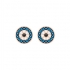 Boucles d'oreilles Swarovski Duo Evil Eye plaqué or rose