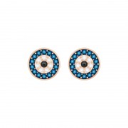 Boucles d'oreilles Swarovski Duo Evil Eye plaqué or rose Boucles d'oreilles Swarovski Duo Evil Eye plaqué or rose