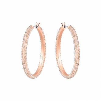 Boucles d'oreilles Swarovski Créoles Stone, plaqué or rose 5383938