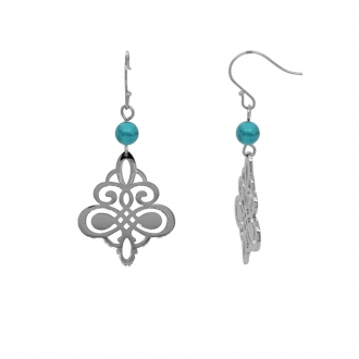 Boucles d'oreilles pendantes Amporelle arabesque dentelle LWB3340-U