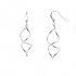 Boucles d'oreilles Femme Carador pendantes torsadées  argent 925/000