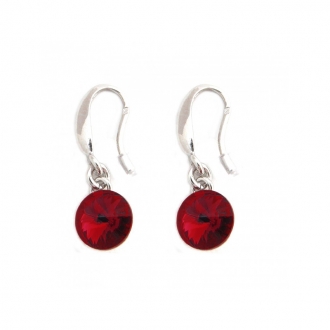 Boucles d'oreilles Indicolite Emily cristal rouge BOCR-EMI-208