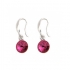 Boucles d'oreilles Indicolite Emily cristal Fuchsia BOCR-EMI-502