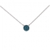 Collier CARADOR Femme argent 925/000 disque pavage turquoise