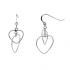 Boucles d'oreilles Carador pendantes motif coeurs argent 925/000