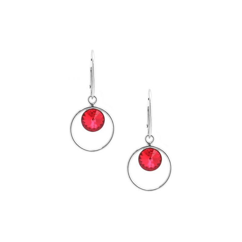 Boucles d'oreilles Indicolite Juliette cristal rouge DO-JULI-227