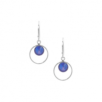 Boucles d'oreilles Indicolite Juliette cristal bleu DO-JULI-206