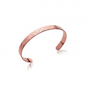 Bracelet jonc Carador large motif ethnique en plaqué or rose Bracelet jonc Carador large motif ethnique en plaqué or rose