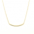 Collier Femme Carador minimaliste ligne courbe or 375/000