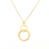 Collier Femme Carador minimaliste double cercles or 375/000