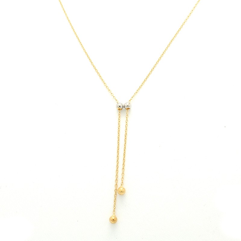 Collier Femme Carador minimaliste billes or 375/000