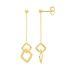 Boucles d'oreilles Femme Carador minimaliste double carré or 375/000