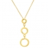 Collier Femme Carador minimaliste triple cercles or 375/000