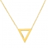 Collier Femme Carador minimaliste triangle or 375/000