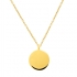 Collier Femme Carador minimaliste disque or 375/000