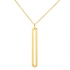 Collier Femme Carador minimaliste hexagne or 375/000