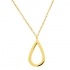 Collier Femme Carador minimaliste goutte or 375/000