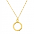 Collier Femme Carador minimaliste cercle or 375/000