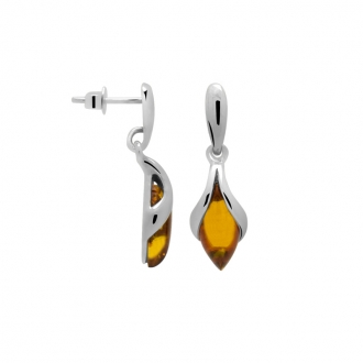 Boucles d'oreilles Carador ambre