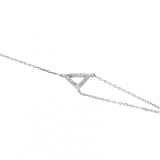 Bracelet Carador Triangle Or blanc BR255