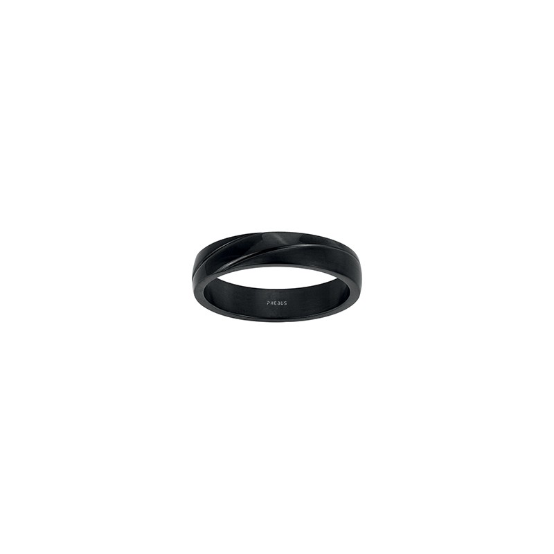 Bague Phebus acier noire