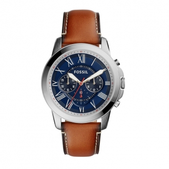 Montre Homme Fossil Grant cuir brun FS5210