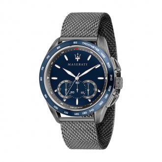 Montre Maserati homme Traguardo acier gris et bleu R8873612009