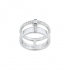 Bague Femme Guy Laroche double aneaux argent 925/000 et oxydes de zirconium ATY001AZ