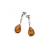 Boucles d'oreilles goutte d'eau ambre