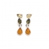 Boucles d'oreilles Carador ambre trois couleurs 