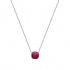 Collier Femme Carador argent 925/000 et pierre facettée teintée rubis