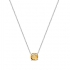 Collier Carador argent 925/000 et pierre facettée teintée citrine