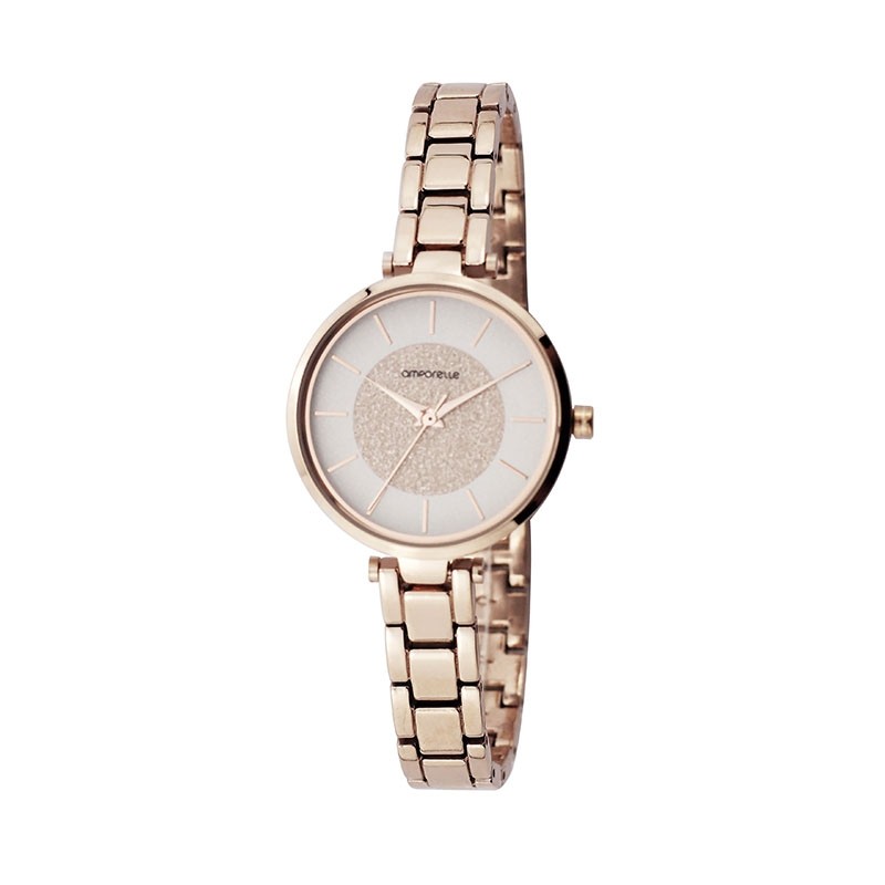 Montre Femme Amporelle dorée rose P100824-C2