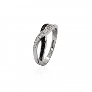 Bague discount croisé argent