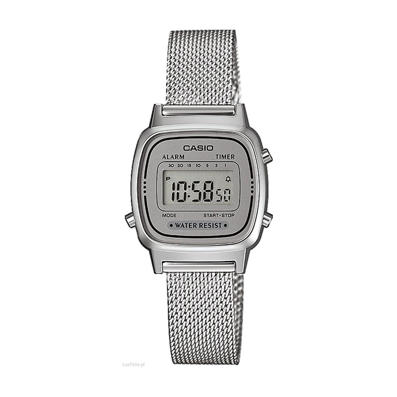 Monre Casio collection métal argenté LA670WEM-7EF