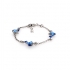 Bracelet enfant Carador dauphins bleus argent 925/000