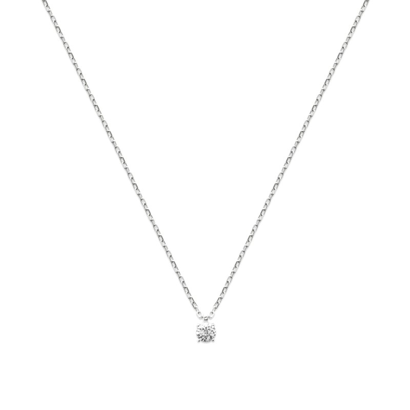 Collier Carador classique en argent 925/000 et oxyde de zirconium 4 mm