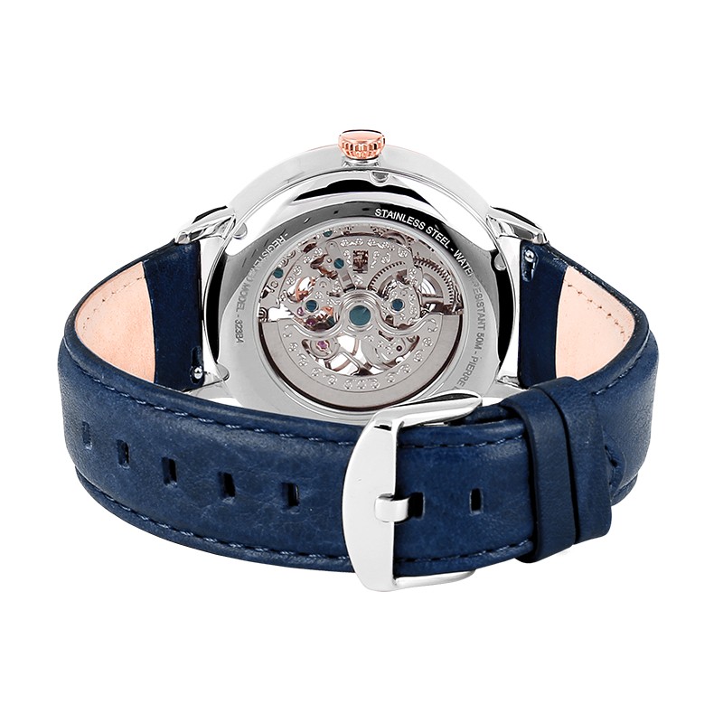 Montre Pierre Lannier Automatic cuir bleu 323B166