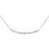 Collier Carador collection graphique courbe or blanc 375/000 et zircons