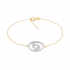 Bracelet Carador collection trendy spirale sertie zircons en or jaune 375/000