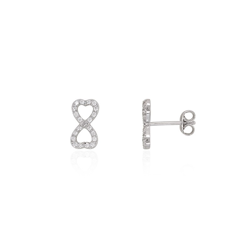 Boucles d'oreilles carador argent 925/000 coeur entrelacés