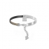 Bracelet Guess Coffret Cadenas acier et cuir noir UBS28000