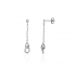 Boucles d'oreilles Carador double larmes argent 925/000 et zircons