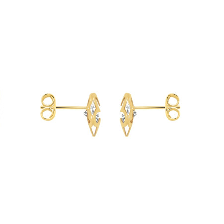 Boucles d'oreilles Carador or 375/000 forme fleur 