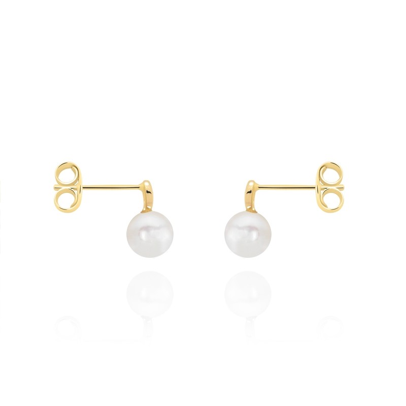 Boucles d'oreilles Carador or 375/000 perles