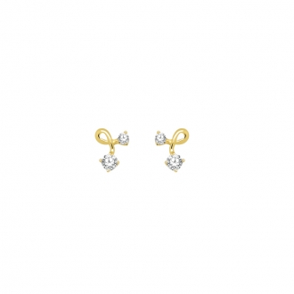 Boucles d'oreilles Carador or 375/000 et oxyde de zirconium