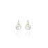 Boucles d'oreilles Carador or 375/000 perle et oxyde de zirconium