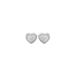 Boucles d'oreilles clous Carador coeur argent 925/000 et zircons