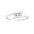 Bague Carador trilogie or blanc 375/000 et diamants 0,03 cts