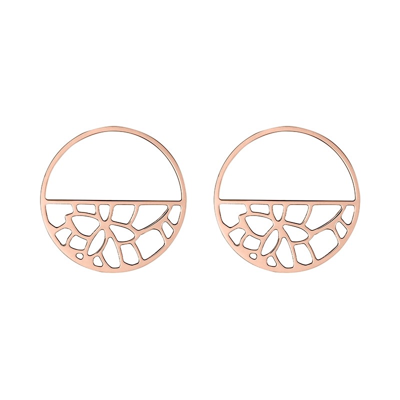 Boucles d'oreilles Les Georgettes Nenuphar 43 mm finition or rose 70331064100000